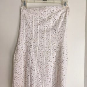 Strapless white, short cute dress!